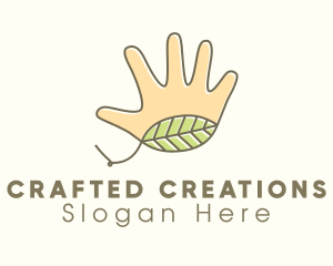 Handmade - Handmade Hand Leaf logo design