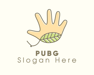 Community - Handmade Hand Leaf logo design