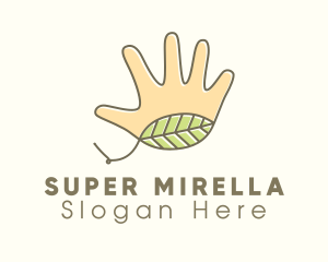 Hand - Handmade Hand Leaf logo design