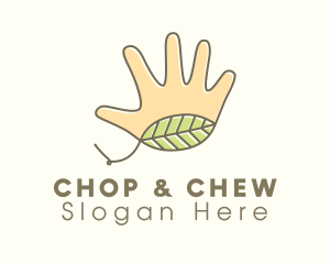 Palm - Handmade Hand Leaf logo design