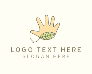 Handmade Hand Palm logo design