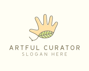 Handmade Hand Palm logo design