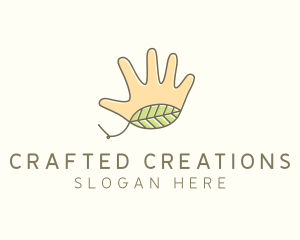 Handmade Hand Palm logo design