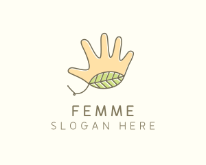 Handmade Hand Palm logo design