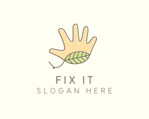 Handmade Hand Palm logo design