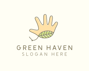 Handmade Hand Palm logo design