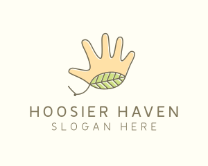 Handmade Hand Palm logo design