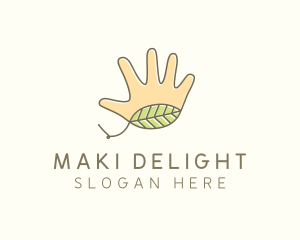 Handmade Hand Palm logo design