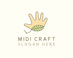 Handmade Hand Palm logo design