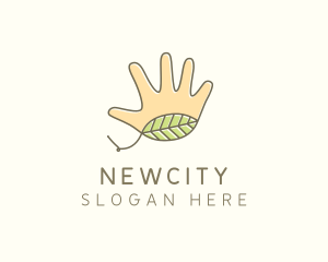 Handmade Hand Palm logo design