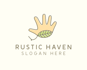 Handmade Hand Palm logo design