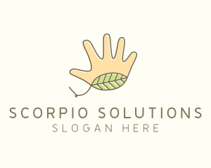 Handmade Hand Palm logo design