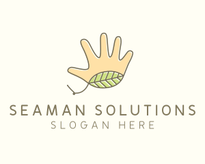 Handmade Hand Palm logo design