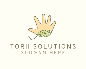 Handmade Hand Palm logo design