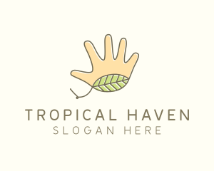 Handmade Hand Palm logo design