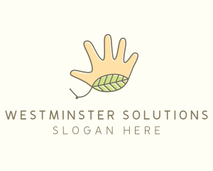 Handmade Hand Palm logo design