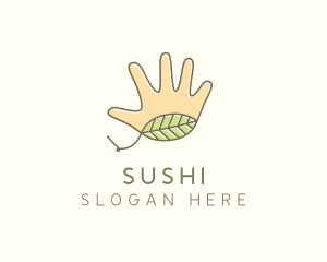 Handmade Hand Palm logo design