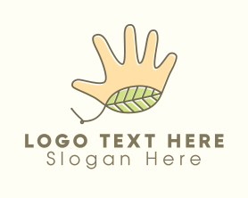 Leaf - Handmade Hand Leaf logo design