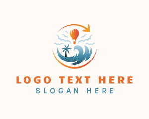 Travel Blogger - Hot Air Balloon Travel logo design