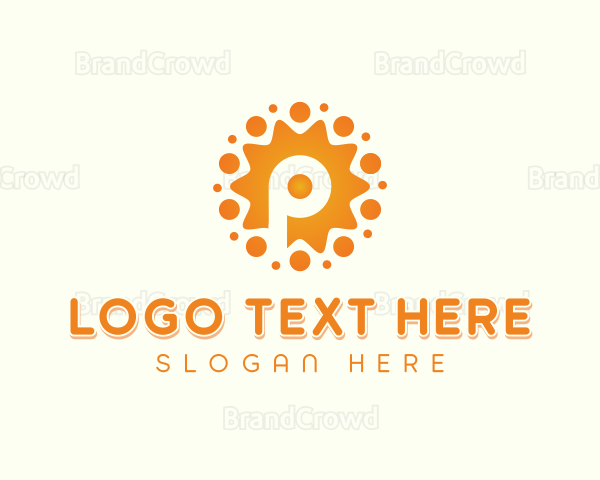 Summar Sun Letter P Logo