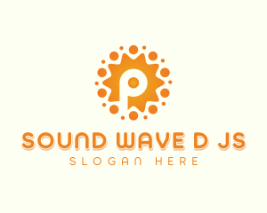 Morning - Summar Sun Letter P logo design