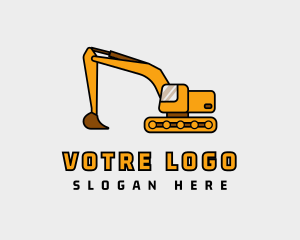 Heavy Equipment Construction logo design