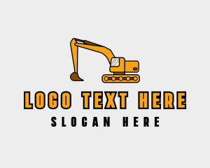 Excavator - Excavator Digger Construction logo design