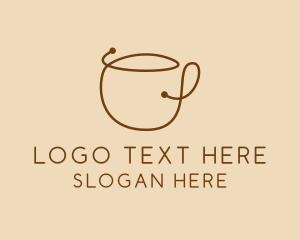 Coffee Cup Scribble  Logo