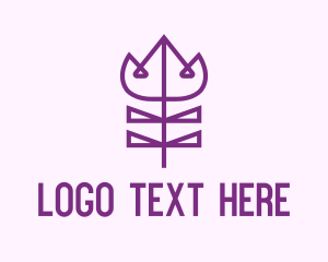 Marigold - Purple Tulip Flower logo design
