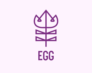 Organic Products - Purple Tulip Flower logo design