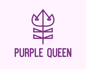 Purple Tulip Flower  logo design