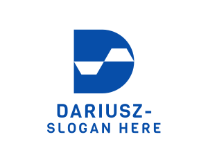 Web - Blue Data Tech Letter D logo design