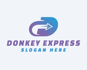 Express Arrow Letter D logo design