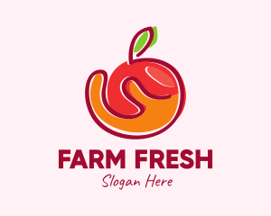 Fresh Organic Apple logo design