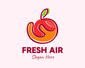 Fresh Organic Apple logo design