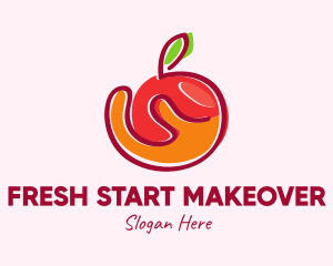 Fresh Organic Apple logo design