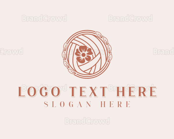 Floral Yarn Embroidery Logo