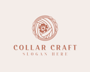 Floral Yarn Embroidery  logo design