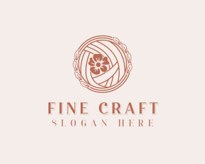 Floral Yarn Embroidery  logo design