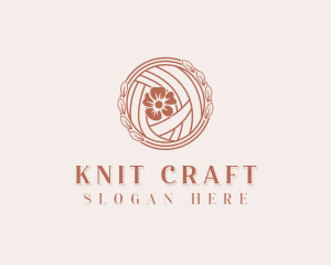 Floral Yarn Embroidery  logo design