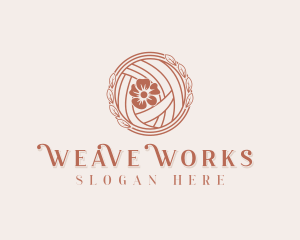 Floral Yarn Embroidery  logo design