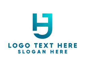Letter Hj - Modern Gradient Company logo design