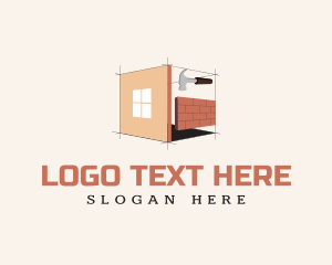 Brick - Hammer Brick Home Contractor logo design