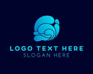 Surfing - Ocean Water Wave logo design