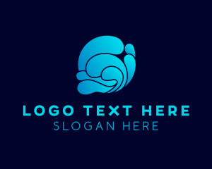 Wave Pool - Ocean Water Wave logo design