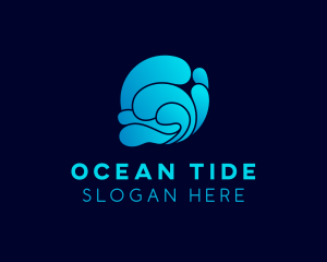 Ocean Water Wave logo design