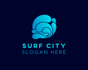 Slime  Water Wave logo design