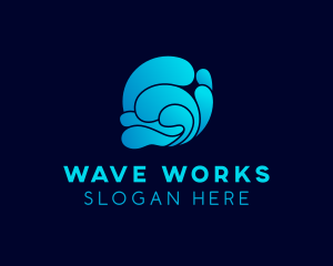 Slime  Water Wave logo design