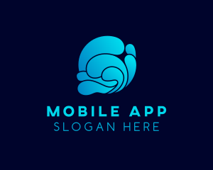 Swimming - Ocean Water Wave logo design