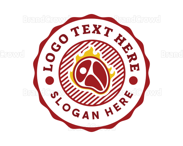 Barbecue Grill Meat Logo